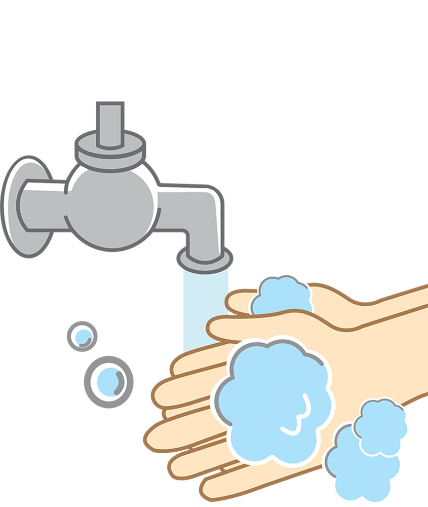 washing hands